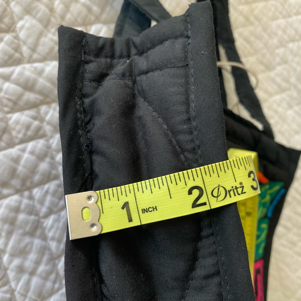 Handcrafted in Panama bright colorful quilted tropical toucan top zip bag - Picture 9 of 9